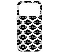 White Black Almonds Ovals Circle Dots Monochrome Pattern Case for iPhone 17 Pro