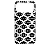 White Black Almonds Ovals Circle Dots Monochrome Pattern Case for iPhone 17 Pro Max