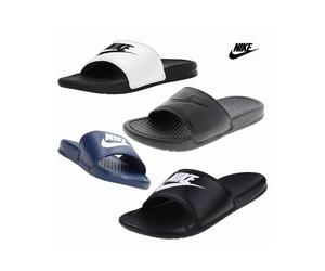 (White Black Black, Men's UK SIZE 8) Nike Benassi JDI Men's Flip Flops Athletic Sliders