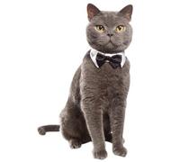 White Black Bow Tie Cat Kitten Pet Tuxedo Wedding Dicky Bowtie Shirt Collar 5 Sizes Tux Cravat Fancy Dress Ring Bearer Suit Size XL