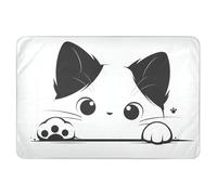 White Black Cat Diaper Mats Soft Absorbent Potty Training Sheets Cover Slip-Resistant Pad Liner for Kids Adults Pets , 52" L x 34" W