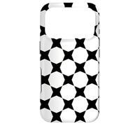 White Black Circle Star Monochrome Scandinavian Pattern Case for iPhone 17 Pro