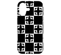White Black Crosses on Squares Ancient Classic Pattern Case for iPhone 17