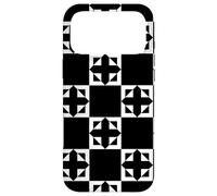 White Black Crosses on Squares Ancient Classic Pattern Case for iPhone 17 Pro Max