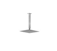 White Black Gold 8/10 Inch Stainless Steel Ultra-Thin Waterfall Shower Heads Rainfall Shower Head Rain Square Round(Brushed Square Top,10 inch 250mm)