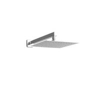 White Black Gold 8/10 Inch Stainless Steel Ultra-Thin Waterfall Shower Heads Rainfall Shower Head Rain Square Round(Brushed Square Wall,10 inch 250mm)