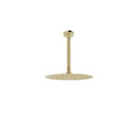 White Black Gold 8/10 Inch Stainless Steel Ultra-Thin Waterfall Shower Heads Rainfall Shower Head Rain Square Round(Gold Round Top,8 inch 200mm)