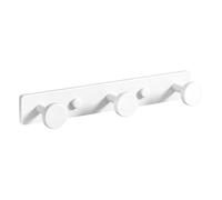 White/Black/Gray 3/4/5/6/7/8 Hooks, Aluminum Alloy Coat Hook, Simple And Stylish Coat Hook, Heavy Duty Solid Wall Hook, Suitable For Bathroom, Entrance, Behind The Door, Bedroom(White,20cm/7.8in)