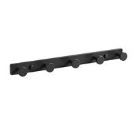 White/Black/Gray 3/4/5/6/7/8 Hooks, Aluminum Alloy Coat Hook, Simple And Stylish Coat Hook, Heavy Duty Solid Wall Hook, Suitable For Bathroom, Entrance, Behind The Door, Bedroom(Black,36cm/14.1in)