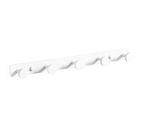 White/Black/Gray 3/4/5/6/7/8 Hooks, Aluminum Alloy Coat Hook, Simple And Stylish Coat Hook, Heavy Duty Solid Wall Hook, Suitable For Bathroom, Entrance, Behind The Door, Bedroom(White,36cm/14.1in)