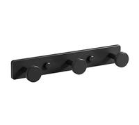 White/Black/Gray 3/4/5/6/7/8 Hooks, Aluminum Alloy Coat Hook, Simple And Stylish Coat Hook, Heavy Duty Solid Wall Hook, Suitable For Bathroom, Entrance, Behind The Door, Bedroom(Black,20cm/7.8in)