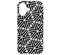 White Black Hexagon Honeycomb Triangles Geometrical Pattern Case for iPhone 17