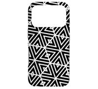 White Black Hexagon Honeycomb Triangles Geometrical Pattern Case for iPhone 17 Pro