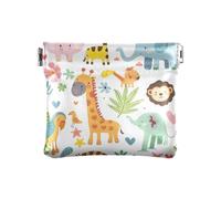 White Black Marble with Gold Vien Pattern Squeeze Coin Purse Squeeze Top Pouches for Purse Change Holder for Coins, Cute Cartoon Jungle Animals, one size, Pattern