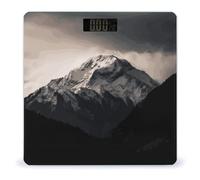 White Black Mountain Under The Sky Bathroom Scale for Body Weight with High Precision Large LCD Backlight Display Digital Weighing Scale with BMI Capacity Up to 180kg