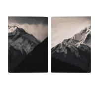 White Black Mountain Under The Sky Passport Holder for Travel PU Leather Passport Wallet Cover Organize Your Passports & Cards