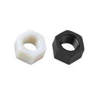 White Black Nylon Hex Nuts DIN934 Metric Assortment M2 M2.5 M3 M4 M5 M6 M8 M10 M20 Hexagon Fastener Nuts for Mechanical Equipment Furniture Repair (White,M12,100pcs)