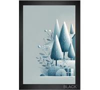 White, Black, Oak, Silver Photo, Picture Frame (Modern, Black, 14x10 Inch)