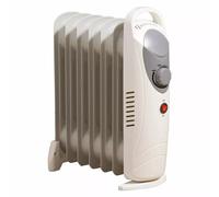 WHITE \ BLACK Oil Filled Radiator Portable Daewoo Heater 6 Fin 800W Thermostat