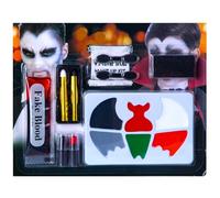 White Black Red Face Paint Halloween Makeup, Washable Fake Blood, 6 Colors Makeup kit, for Face Clothes Dress Up Stage Zombie Vampire Monster Cosplay, Halloween Clown Makeup, SFX Special Effect
