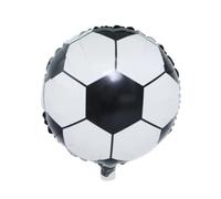 White/Black Round Football Foil Balloon, 45cm (2 pack)