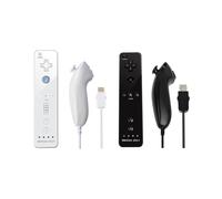 (white black set) For Nintendo Wii/Wii U Joystick 2 in 1 Wireless Nunchuck Remote Gamepad