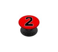 White Black Sports Team Number #2 PopSockets Adhesive PopGrip