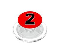 White Black Sports Team Number #2 PopSockets PopGrip for MagSafe
