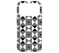 White Black Square Triangle Mid 20th-Century Pattern Case for iPhone 17 Pro