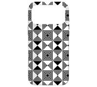 White Black Square Triangle Mid 20th-Century Pattern Case for iPhone 17 Pro Max