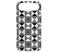 White Black Square Triangle Mid 20th-Century Pattern Case for iPhone Air