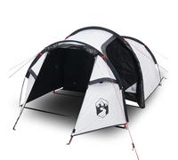 (white blackout, 3-person) vidaXL Camping Tent Portable Outdoor Hiking Dome Tent Blackout Fabric Waterproof