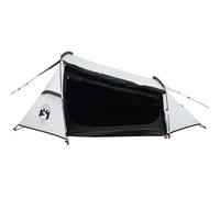 Camping Tent Tunnel 2-Person White Blackout Fabric Waterproof