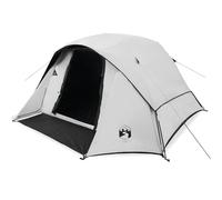 vidaXL Family Cabin Tent 6 People White Waterproof Fabric, Tent, Garden Tent, Outdoor Shelter, Camping Tent