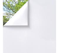 White Blackout Window Film 100% Light Blocking Total Privacy Non-Adhesive Glass
