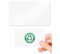 White Blank Biodegradable PVC Cards Plastic - Pack of 100 by LanyardsTomorrow Eco-Friendly Degradable 760 Micron Standard CR80 ID Credit Card 86 x 54mm (White Gloss)