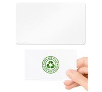 White Blank Eco-Friendly Recycled PVC Cards Plastic - Pack of 100 by LanyardsTomorrow 760 Micron Standard CR80 ID Credit Card Size 86 x 54mm (White Gloss)