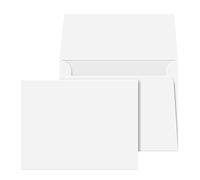 White Blank Heavyweight Note Cards and Envelopes, 4-1/2 X 6-Inches, Pack of 50. This is Not a Fold Over Card.
