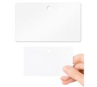 White Blank PVC Cards Plastic Horizontal 5mm Hole Punch Pack of 100 by LanyardsTomorrow 760 Micron Standard CR80 ID Credit Card Size 86 x 54mm - Printable Ideal for ID Card Printers (White Gloss)
