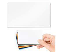 White Blank PVC Cards Plastic - Pack of 10 by CKB LTD 760 Micron Standard CR80 ID Credit Card Size 86 x 54mm - Printable Ideal for overprinting in Any Desktop ID Card Printers (White Gloss)