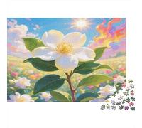White Blossom Jigsaw Puzzle 1000 Piece Jigsaw Puzzle Paper for Adults Pastoral Landscape Focus Home Decoration 38x26cm/1000pcs
