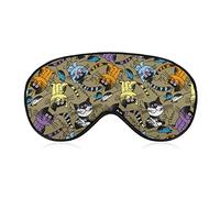 White, Blue, Orange, Purple Cats Sleep Eye Mask Soft Sleep Cover Blindfold Sleeping Mask Cover for Sleep Travel