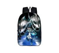 (White Blue) Undertale 17" Sans Papyrus Children Students Backpack School Bookbag Bag Travel