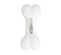 White Bone Shape Hair Clip Carnival Photography Hairpin For Woman Girls Dopamine Look Bangs Taking Photo Anti Slip