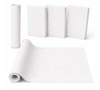 White Bookbinding Linen Fabric 57" x 17.3" for DIY Book Covers, Archival Grade Thick Backing, Durable Fray-Resistant Cloth for Wedding Albums, Scrapbooks & Custom Binding, Multi-Color Options (White)
