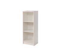 White Bookcase 3 Tier Narrow Shelving Storage Unit Living Room Bedroom