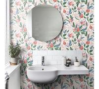 AS Creation COSMO Living Still Bloom Pink Green Wallpaper 79062-5 - Floral Leaf