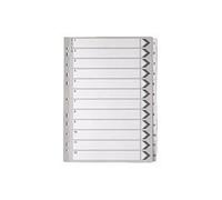 White Box A4 White 1-12 Mylar Index Dividers
