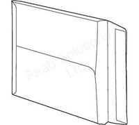 White Box Envelope Gusset Peel and Seal 115gsm Manilla C4 [Pack 125]