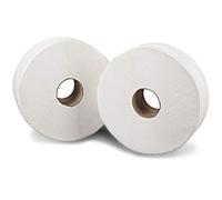 White Box Essentials Wx03811 Two Ply Jumbo Mini Toilet Roll, White, Pack Of 1800